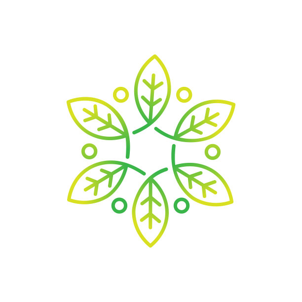 叶子Logo设计矢量插画：用于自然、农业和农场业务的创意抽象叶子标志、图标和符号图片下载
