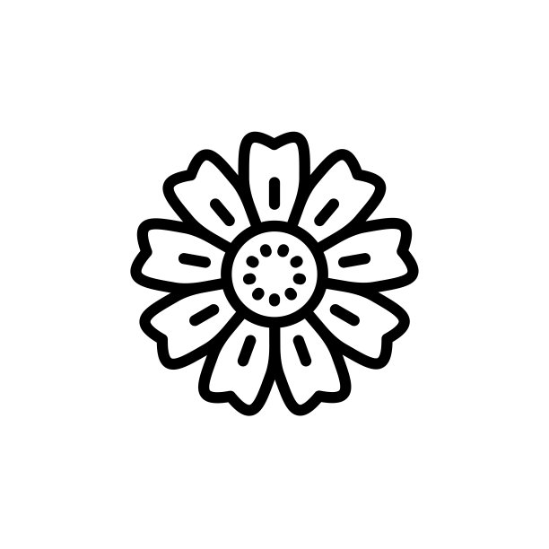 插图向量图形的花图标模板图片下载