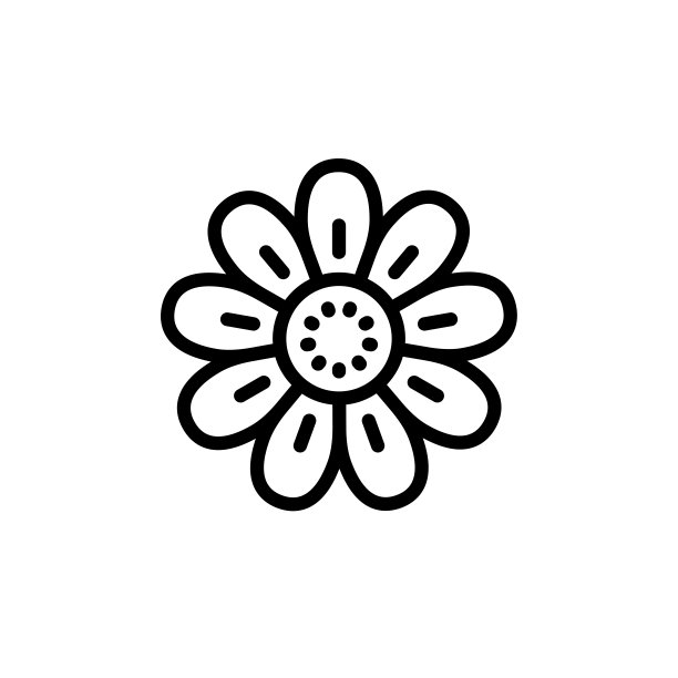 插图向量图形的花图标模板图片下载