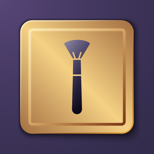 紫色化妆刷图标隔离紫色图片下载