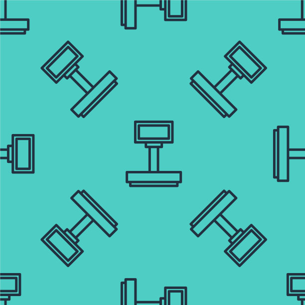 黑线刻度图标隔离无缝图案上图片下载