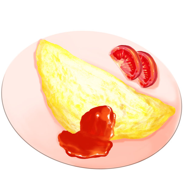 煎蛋卷配米煎蛋卷图片下载