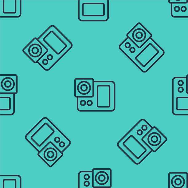 黑线照片相机图标隔离无缝图片下载