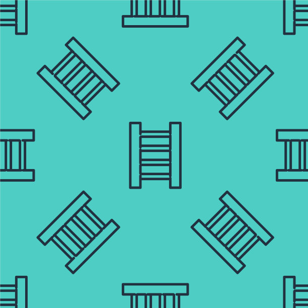 黑线木楼梯图标孤立无缝图片下载