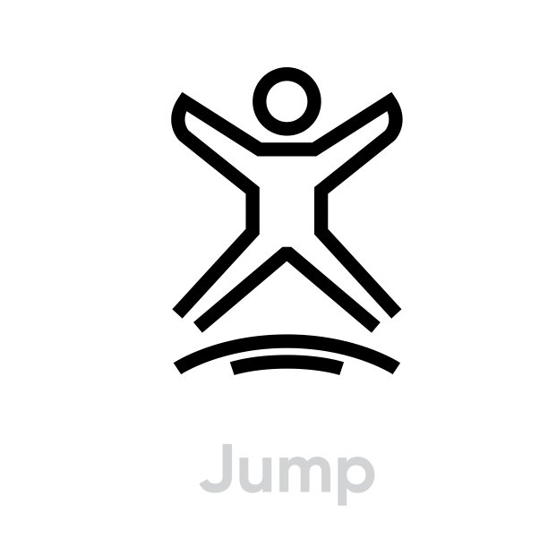 跳跃运动活动图标图片下载