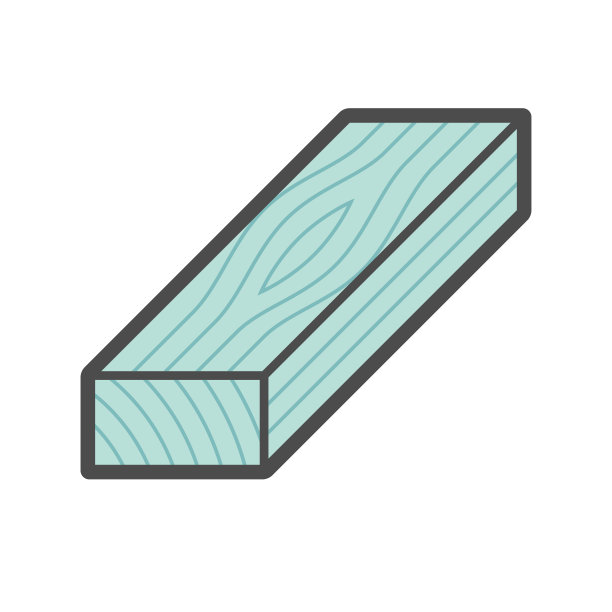 木地板建筑材料矢量图标设计上的白色。图片下载