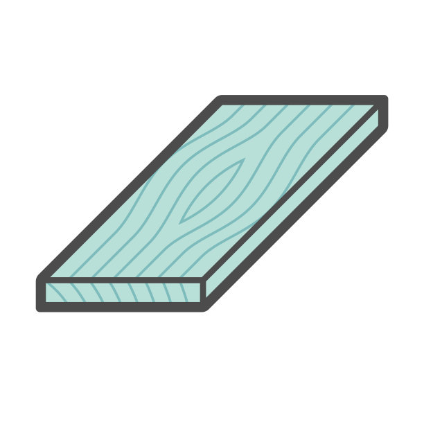 木地板建筑材料矢量图标设计上的白色。图片下载