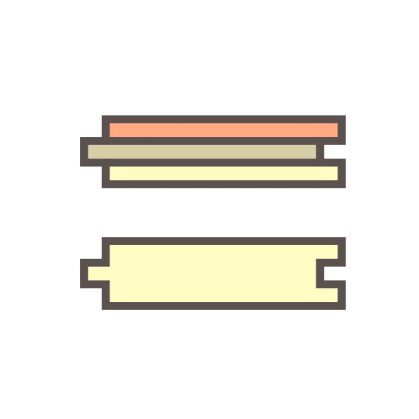 木地板和白色背景上的材质矢量图标设计。图片下载