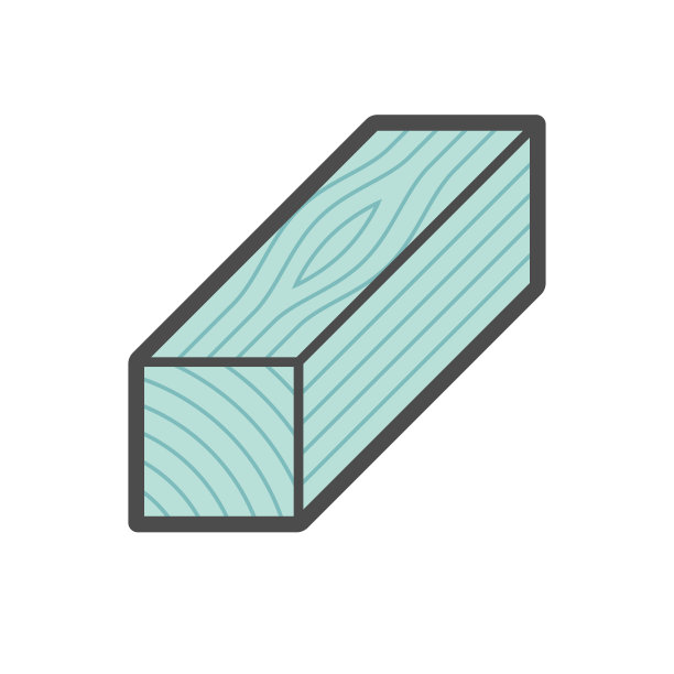 木地板建筑材料矢量图标设计上的白色。图片下载