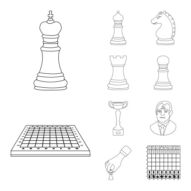 孤立的对象块和策略图标图片下载