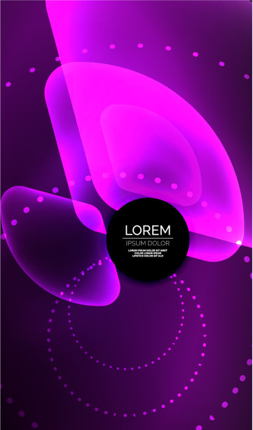 发光的霓虹灯闪亮透明抽象几何图片下载