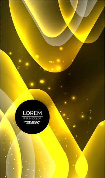 发光的霓虹灯闪亮透明抽象几何图片下载