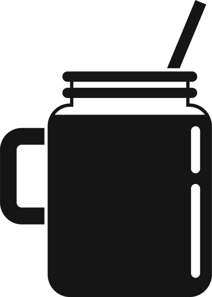 芹菜冰沙图标简约风格图片下载