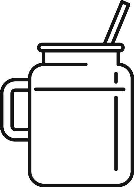 芹菜冰沙图标轮廓风格图片下载