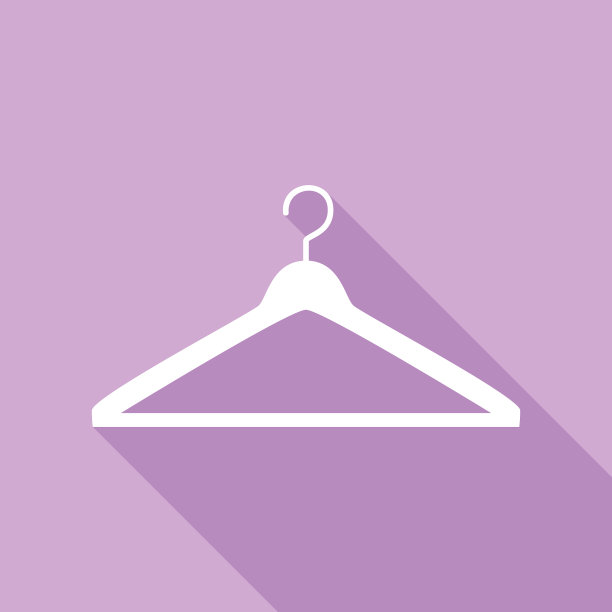 衣架标志白色图标与长影子在图片下载