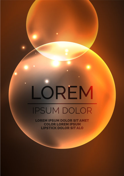 发光的霓虹灯，闪亮的透明气泡玻璃图片下载