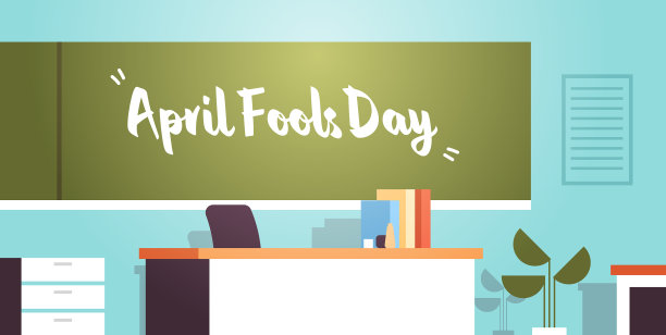 愚人节碑文现代黑板上图片下载