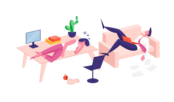 疲惫或劳累过度的商业人物睡得更沉图片下载