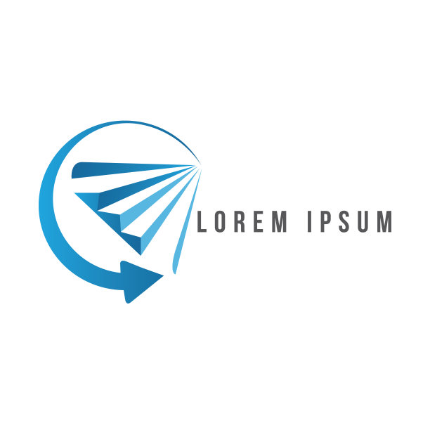 楼梯与圆形箭头标志收集符号图片下载