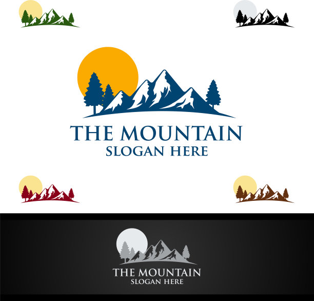 山标志设计理念为自然运动图片下载