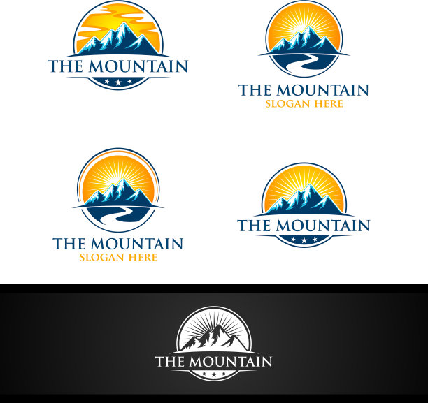 山标志设计理念为自然运动图片下载