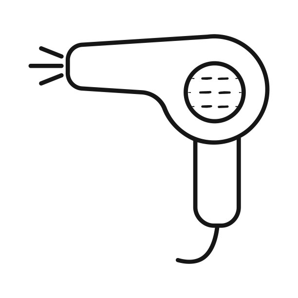 设计吹风机和吹风机标志图片下载