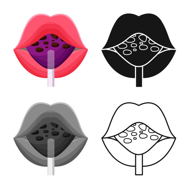 棒棒糖和圆形标志图片下载