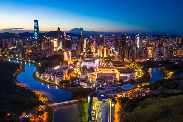 中国香港深圳罗湖的天际线图片下载