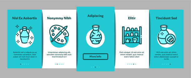 陶器和陶瓷上的元素图标集图片下载