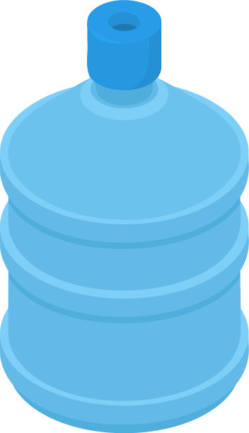 水冷却器瓶图标等距风格图片下载