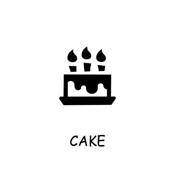 生日蛋糕平面图标图片下载