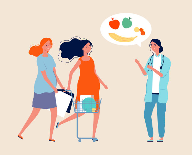 健康生活方式营养师孕妇图片下载