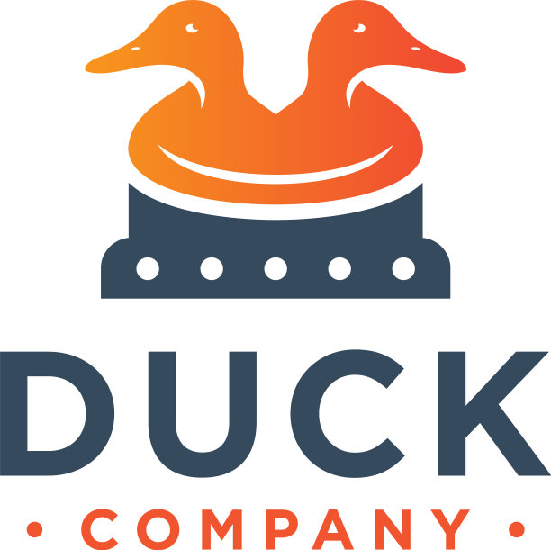 两个鸭头的标志设计图片下载