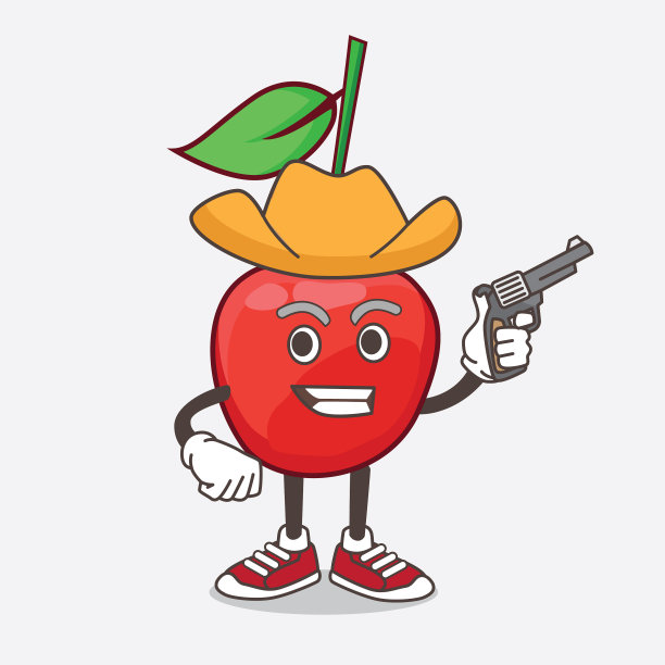 兵樱桃卡通人物拿着枪图片下载