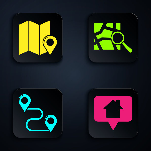 Set map pointer with house折叠map with图片下载