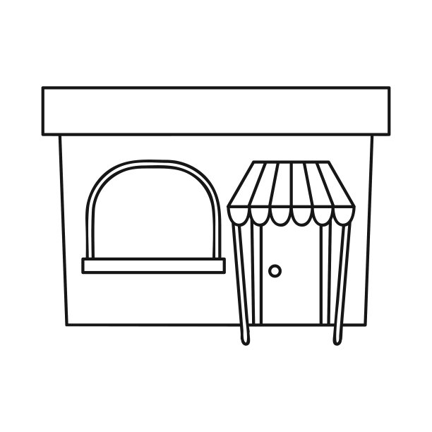 孤立的书店和现代图标集图片下载