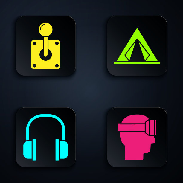 设置虚拟现实眼镜的游戏厅操纵杆图片下载