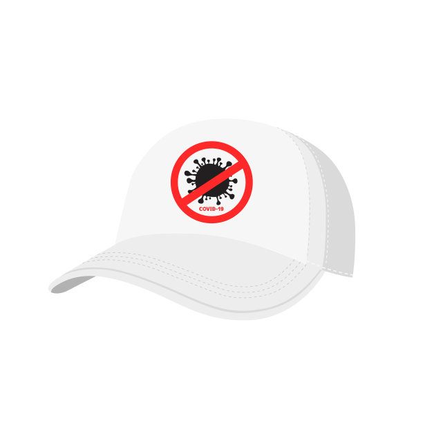 带有阻止冠状病毒标志的隔离帽图片下载
