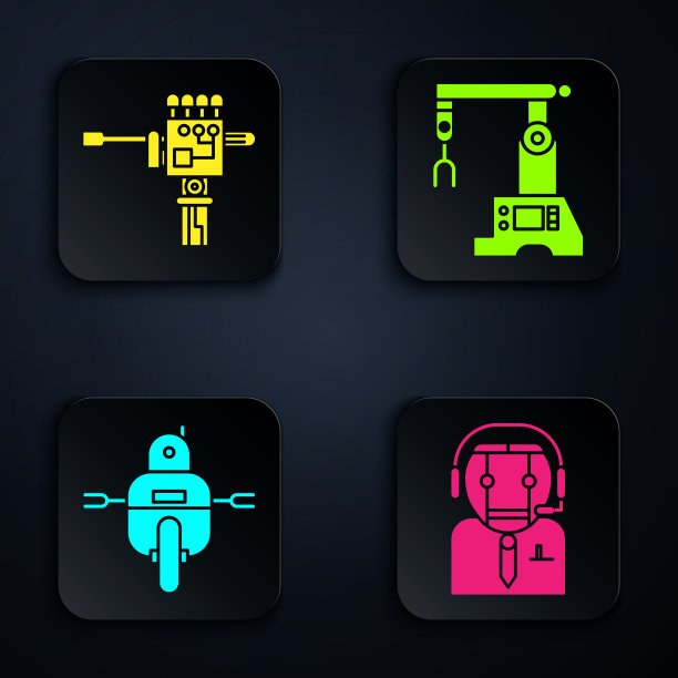 设置工人机器人机械机器人手和图片下载