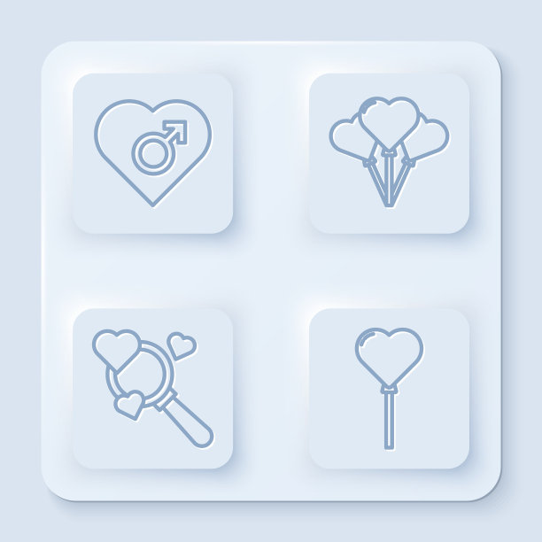 设线心与男性性别气球形式图片下载