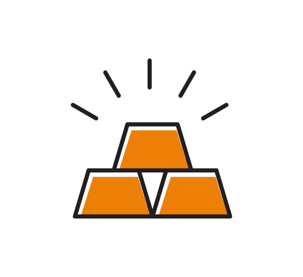 金条图标矢量标志模板图片下载