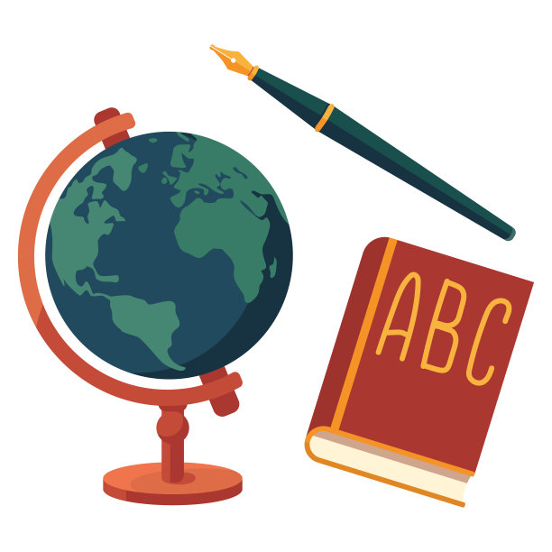 地球仪和底漆在白色孤立的背景图片下载