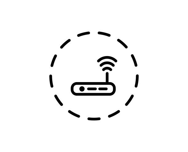 Wifi路由器线性图标图片下载