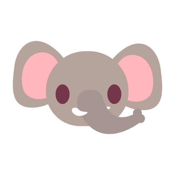 可爱的大象卡通矢量图标插图图片下载