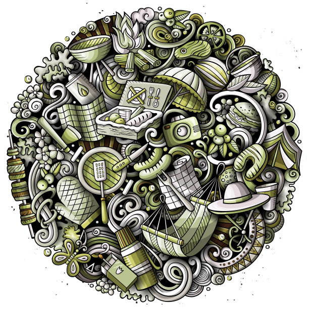 野餐手绘涂鸦烧烤图片下载