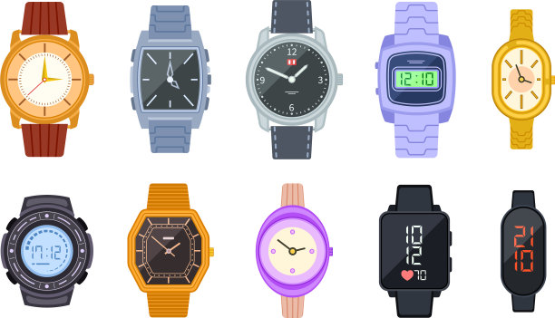 腕表女性数字智能时钟隔离图片下载