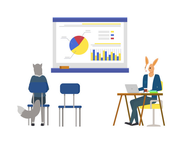 潮人动物工作项目，猫女士在工作图片下载