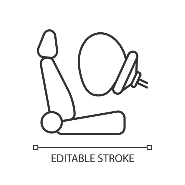 安全气囊像素完美线性图标图片下载