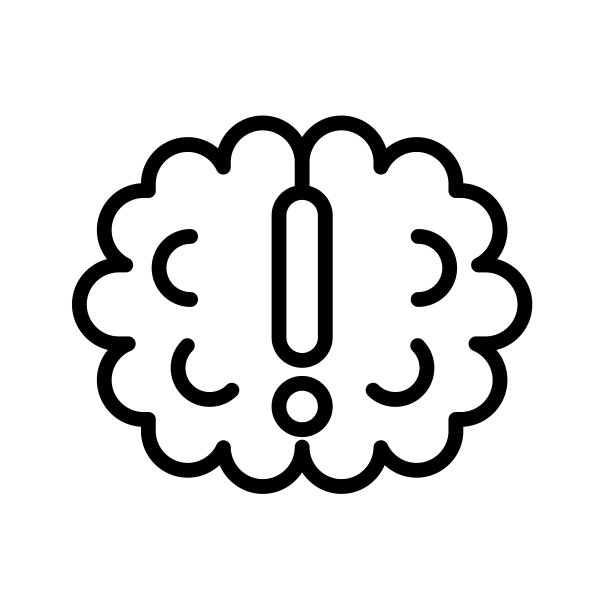 简单的头脑风暴黑白轮廓图标。平面矢量图。孤立在白色上。图片下载