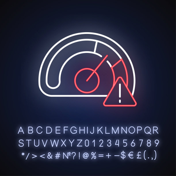 速度限制霓虹灯图标图片下载